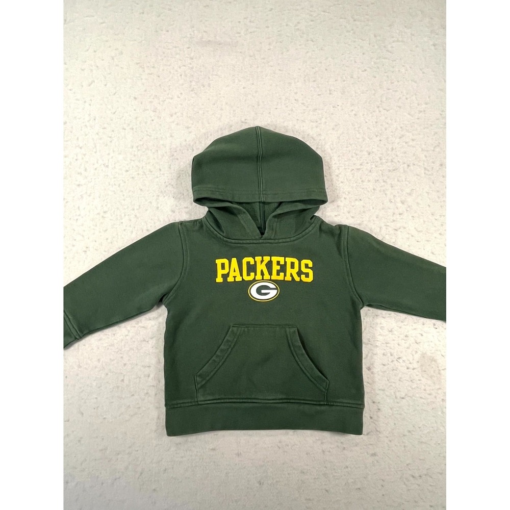Green Bay Packers Hoodie kids 2‎ Tall NFL Team Apparel Cotton Logo Fleece Lined